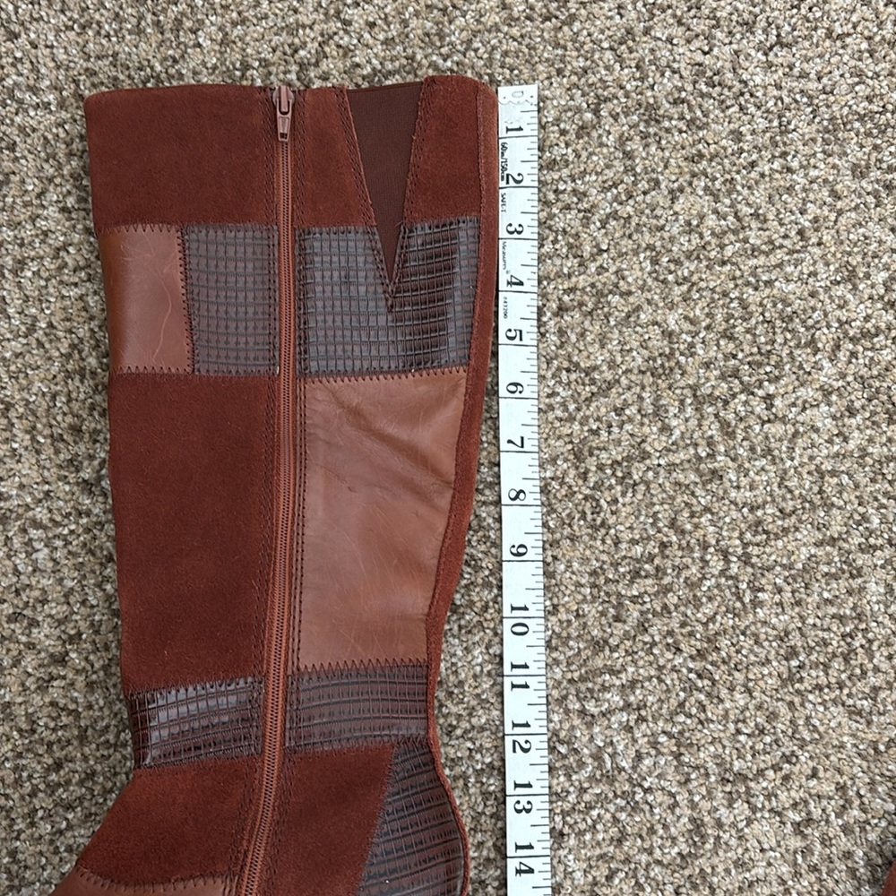 Clark’s Brown Patchwork Boots 7.5 - image 5